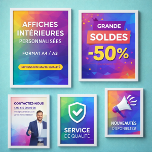 Affiches intérieures (A4, A3)