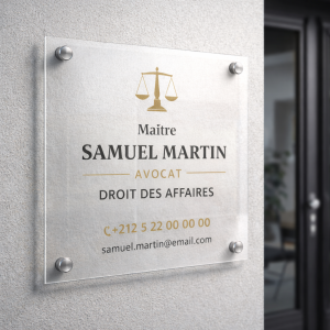 Plaques professionnelles (Plexiglas)