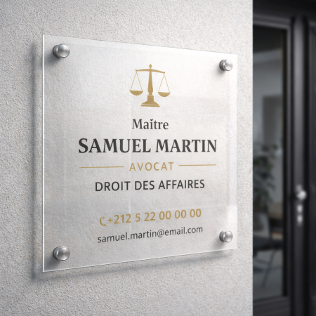Plaques professionnelles (Plexiglas)